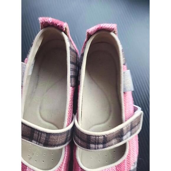Keen Women's Mary Jane Shoes Sz 8.5 Harvest Plaid Pink/Brown Patchwork - Picture 4 of 6